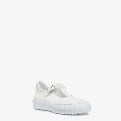 FENDI White canvas low-tops outlook