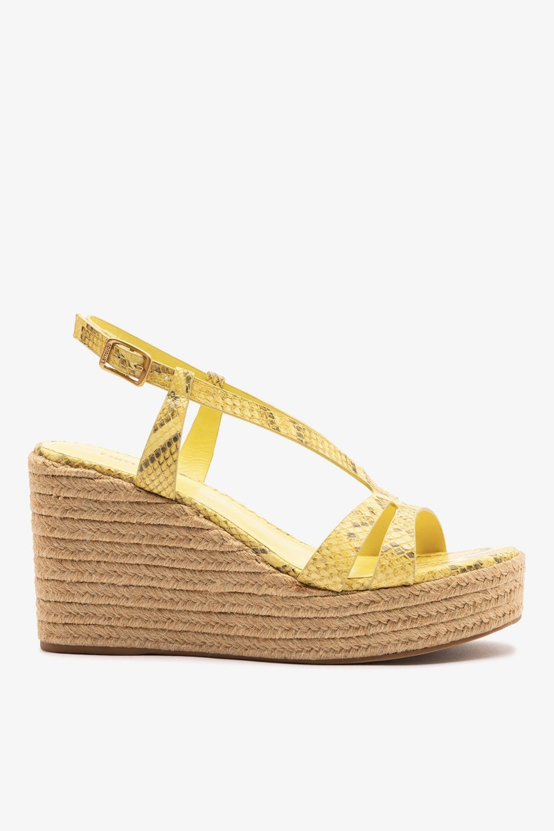 Daphne Espadrille Sandal Lemonade Python Leather 1