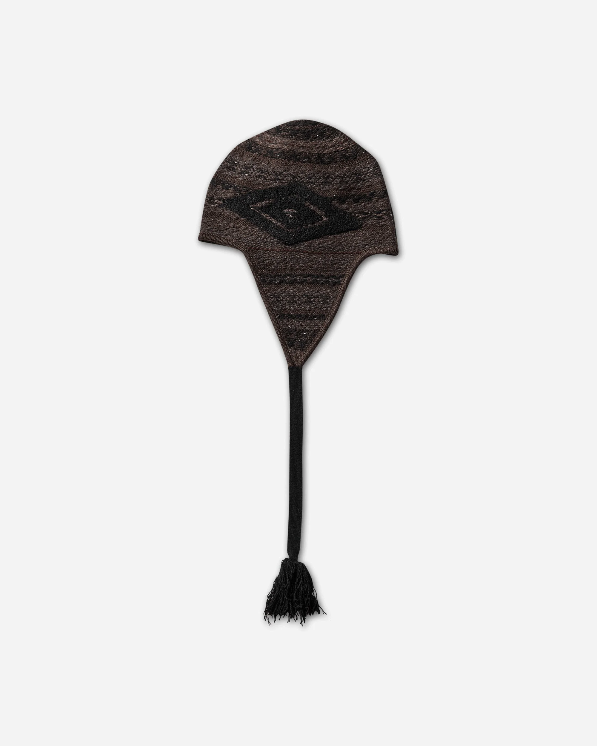 Fair Isle Beanie Black / Brown - 1