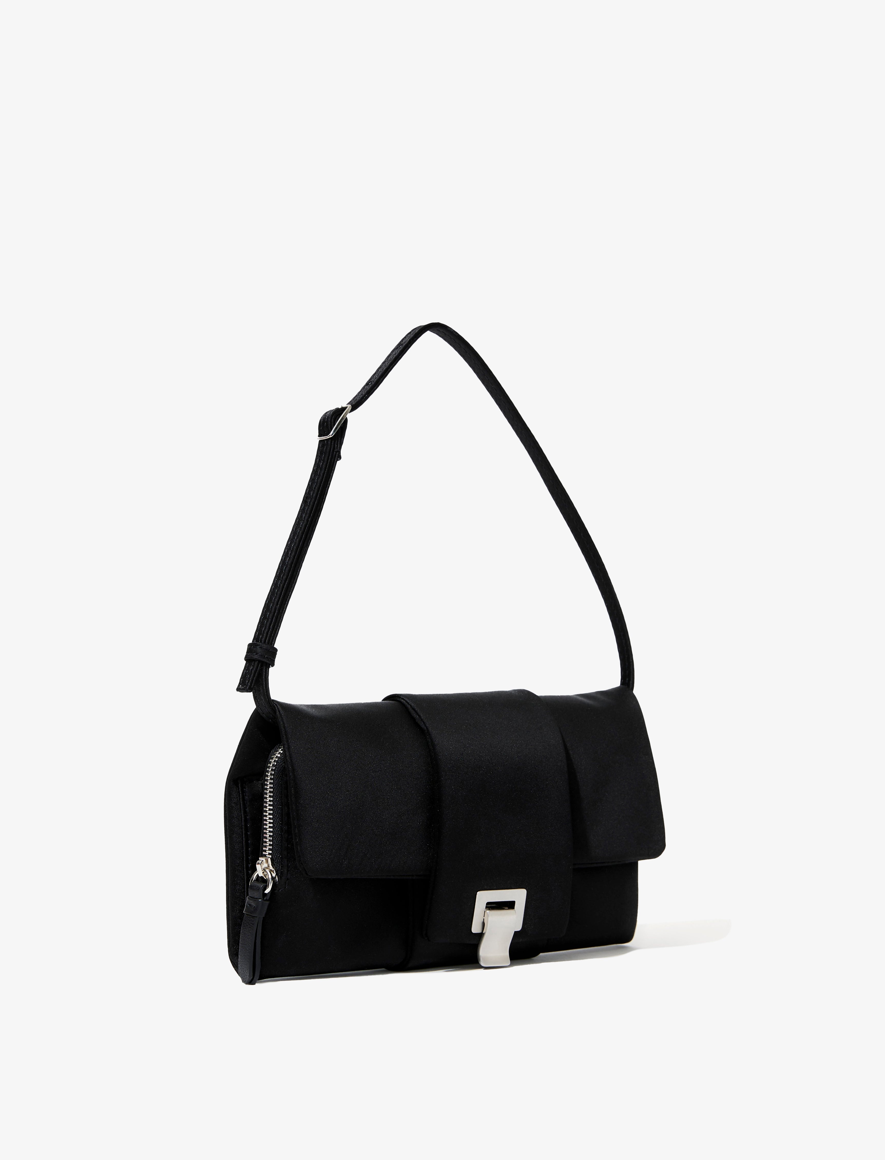 Flip Shoulder Bag in Satin - 4