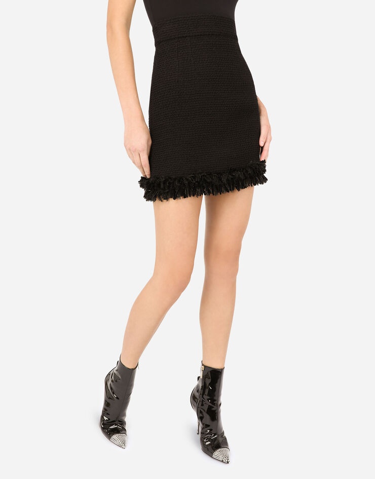 Bouclé miniskirt - 4