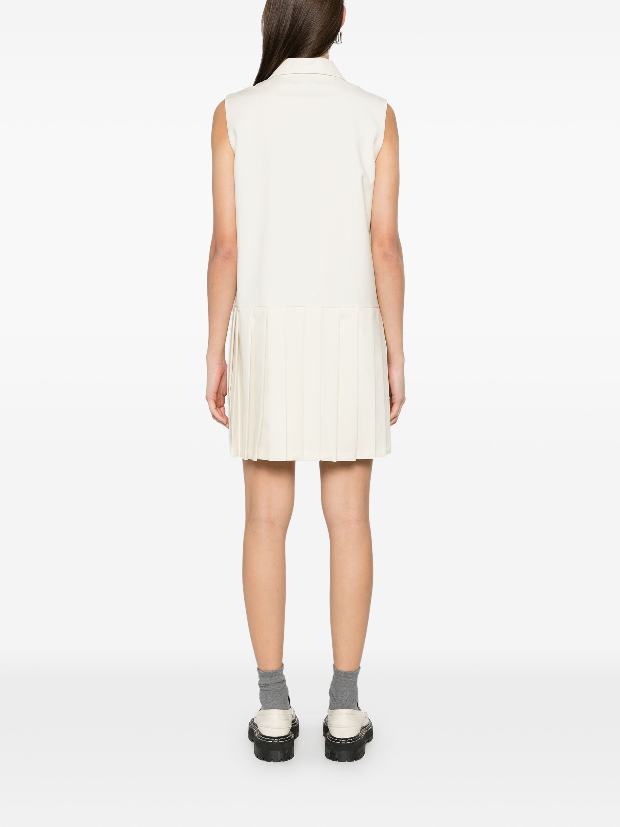 Pleated Shirt Dress - 4