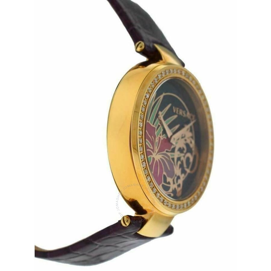 Versace Mystique Hibiscus Quartz Diamond Black Dial Ladies Watch I9Q81D9HI S702 - 3
