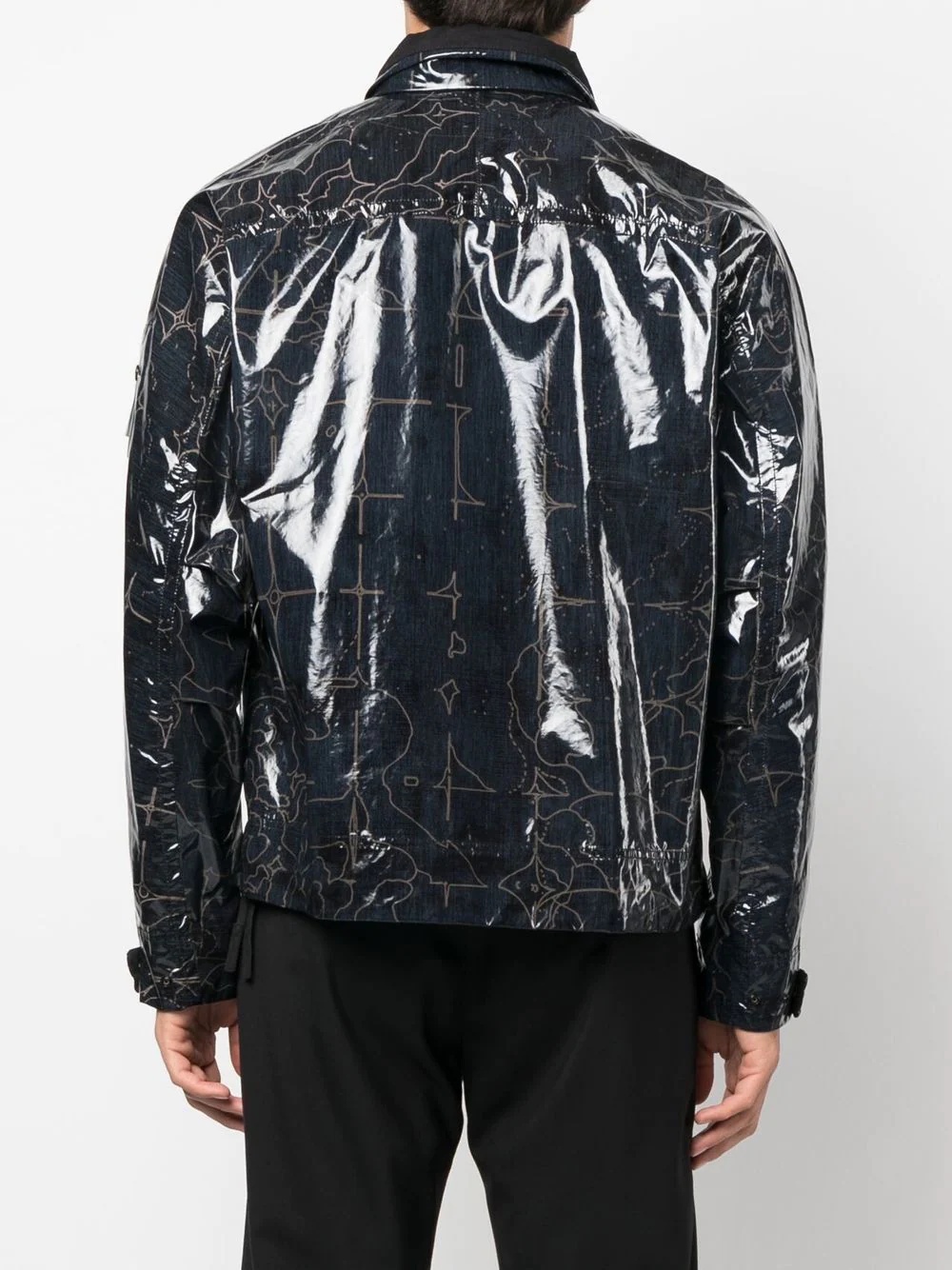 graphic-print coated bomber jacket - 4