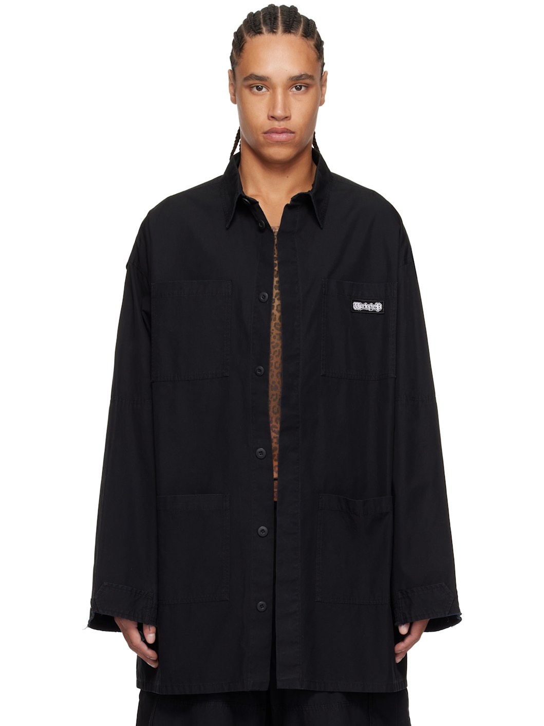 Black Intermission Cargo Overshirt - 1