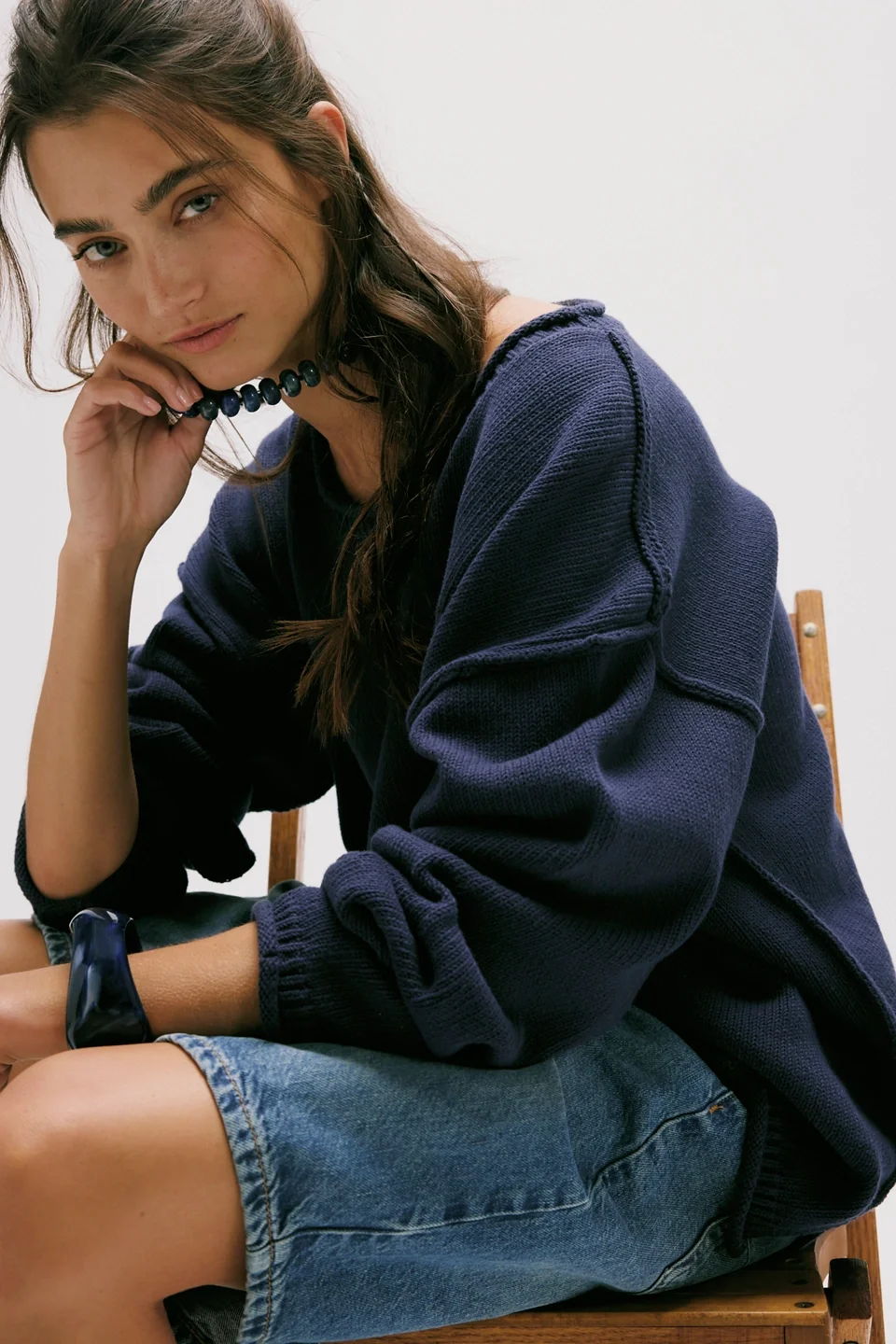 We The Free Ella Roll-Neck Cotton Knit Sweater - 1