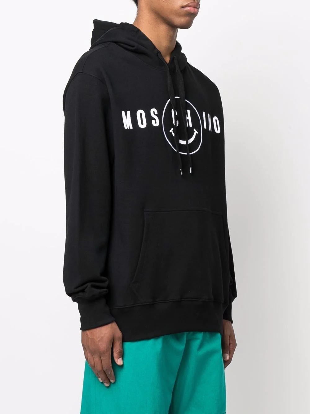 smiley-logo print hoodie - 3