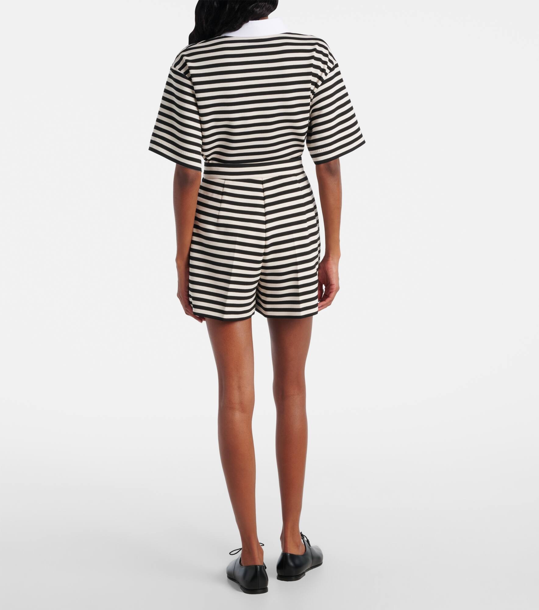 Ornica striped high-rise shorts - 3