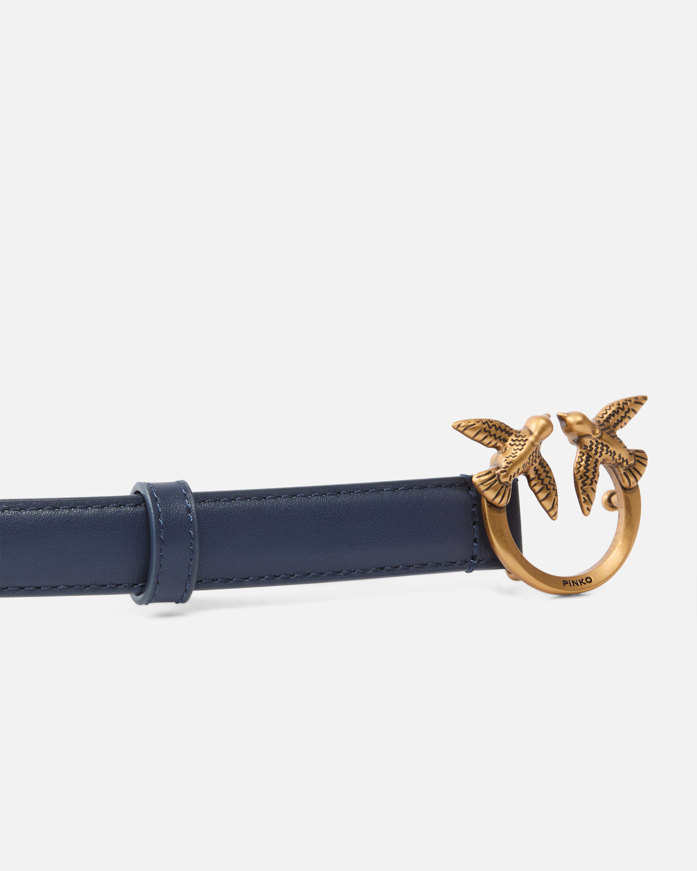 LOVE BIRDS THIN LEATHER BELT 2CM - 5