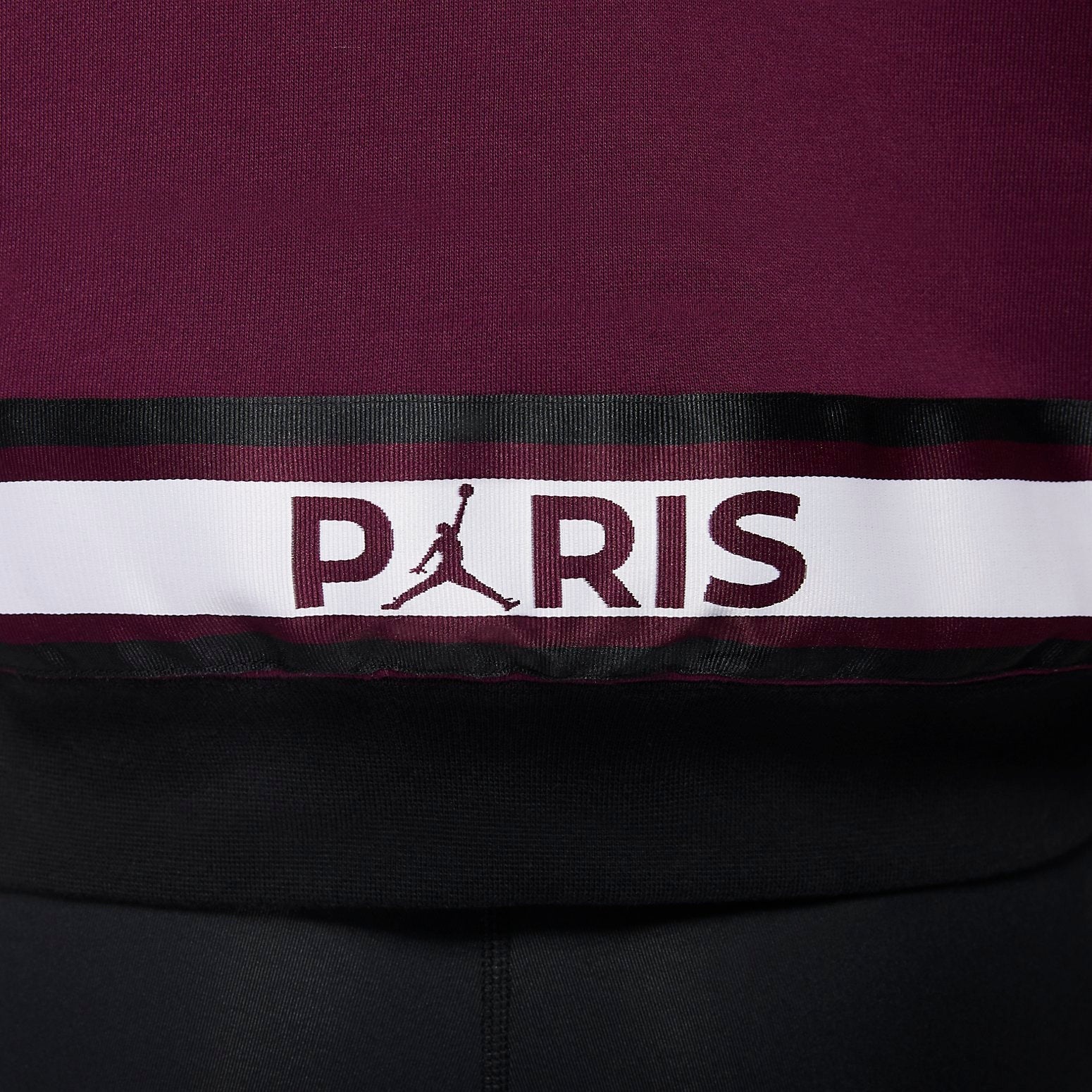(WMNS) Air Jordan x Paris Saint-Germain Fleece Hoodie 'Bordeaux' CU5282-610 - 3