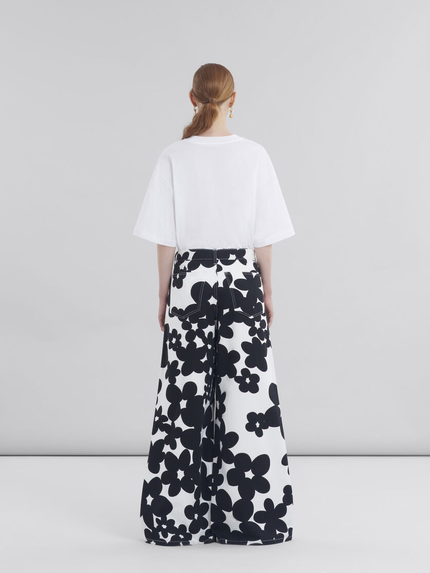 COTTON TROUSERS WITH BLACK AND WHITE DILLIES PRINT - 3