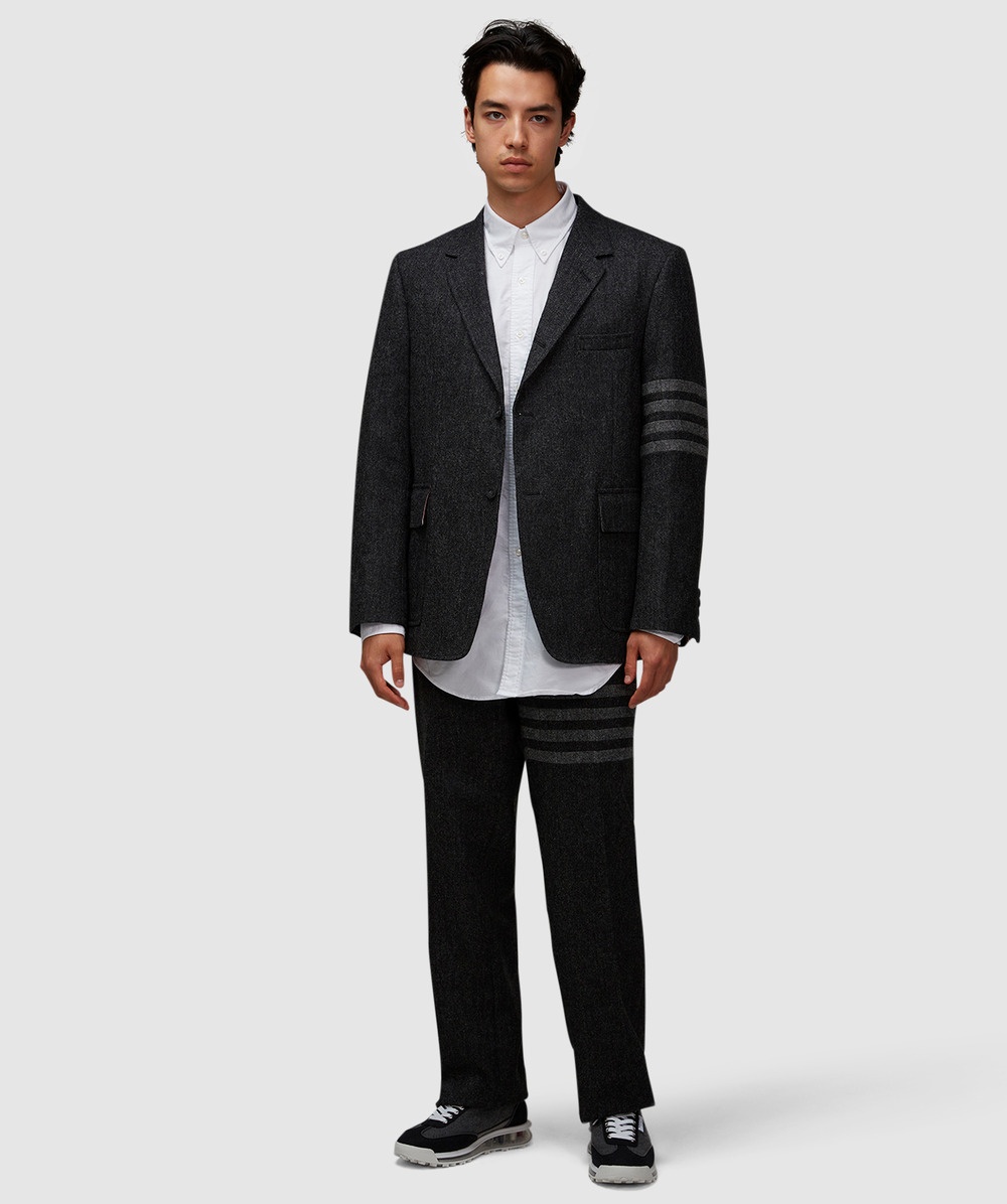 Unstructured 4 bar tweed blazer - 9