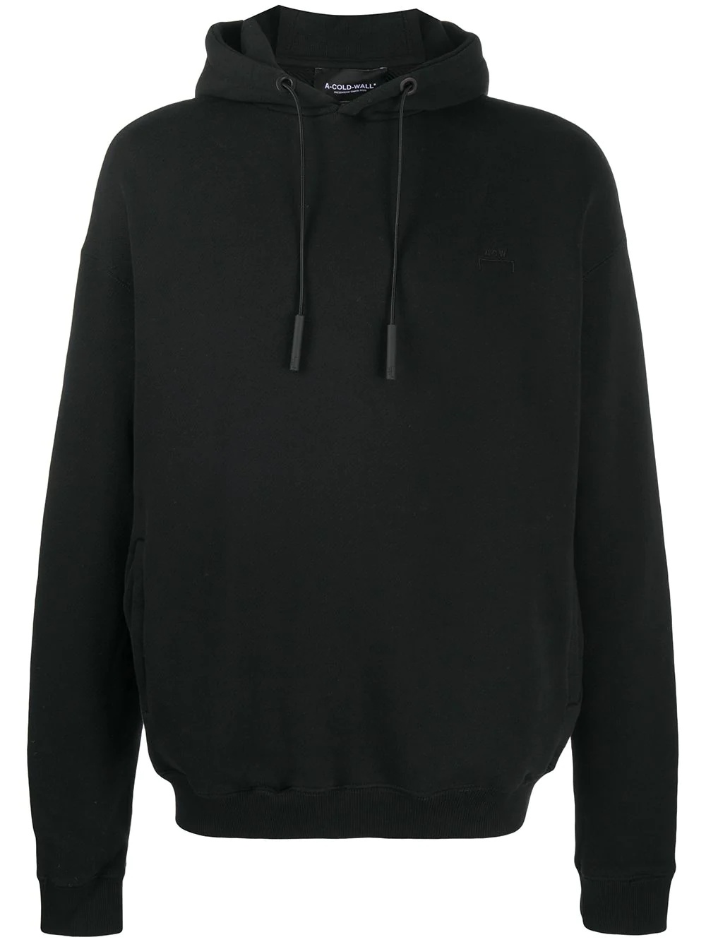 logo print slouchy hoodie - 1