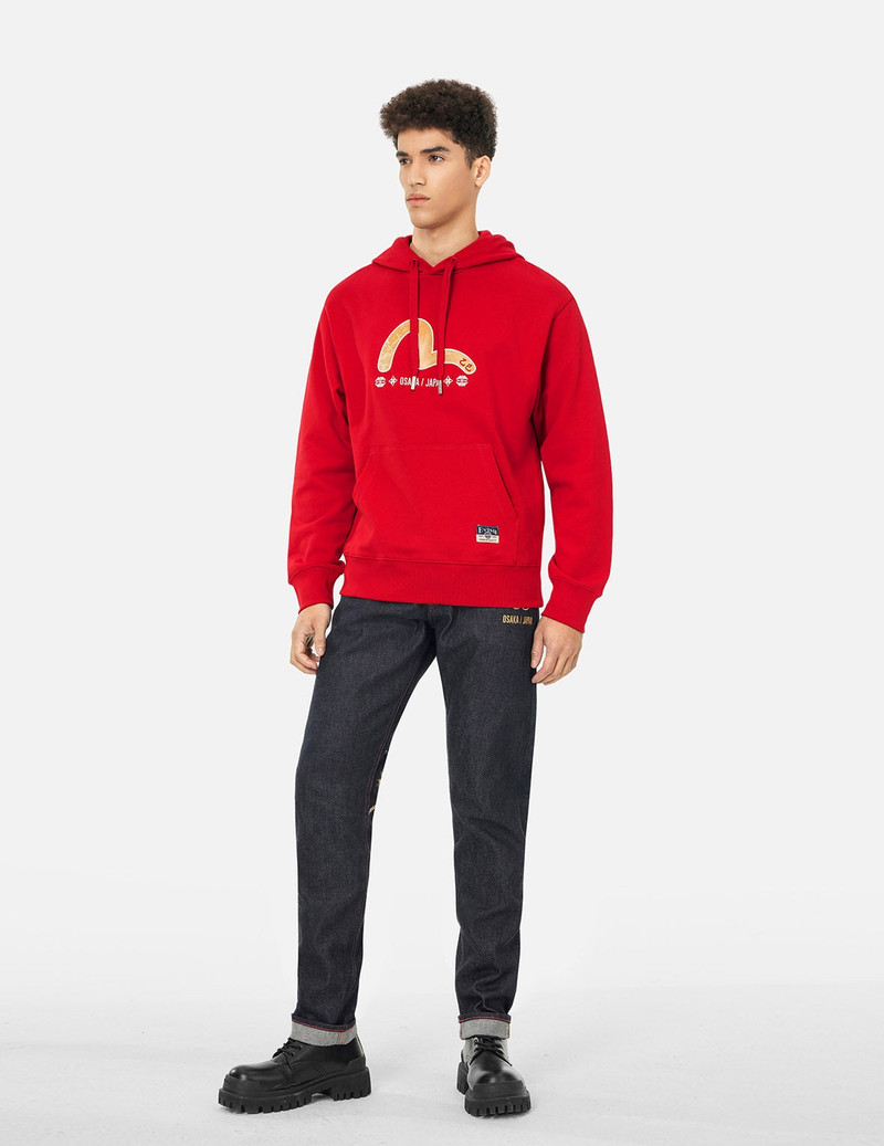 Soaring Snake and Dragon Print Relax Fit Hoodie 4