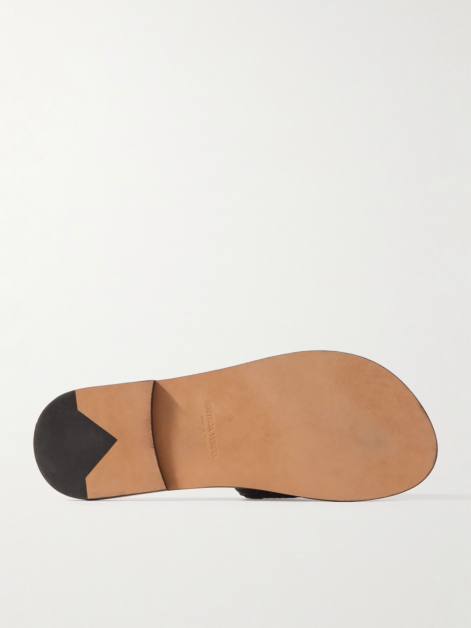 Intrecciato Leather Sandals Black - 3