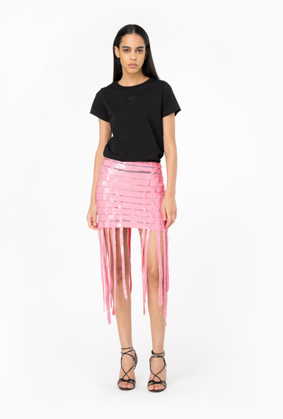 PINKO SEQUIN-LACE MINI SKIRT WITH FRINGING outlook