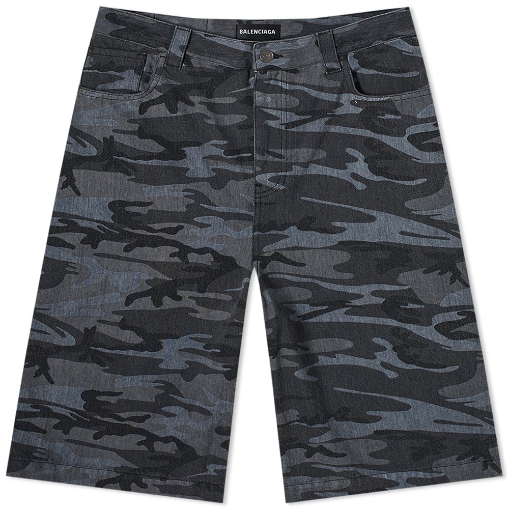 Balenciaga Camo Denim Skater Short - 1