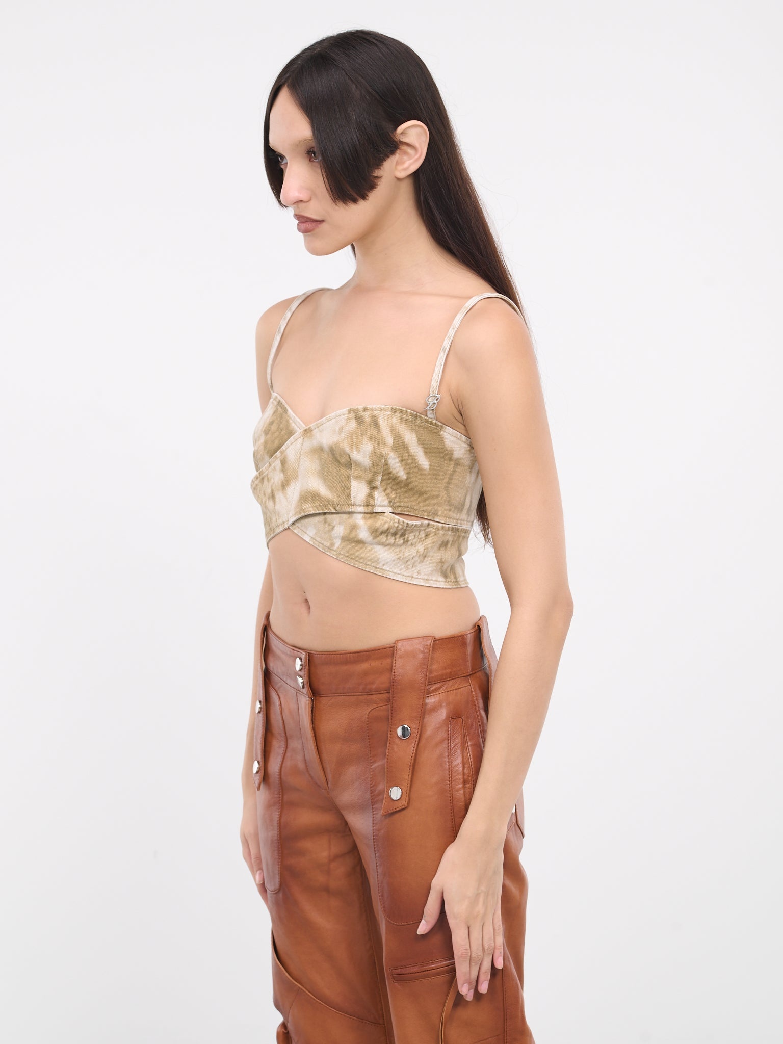 Camouflage Chiné Crossed Top - 2