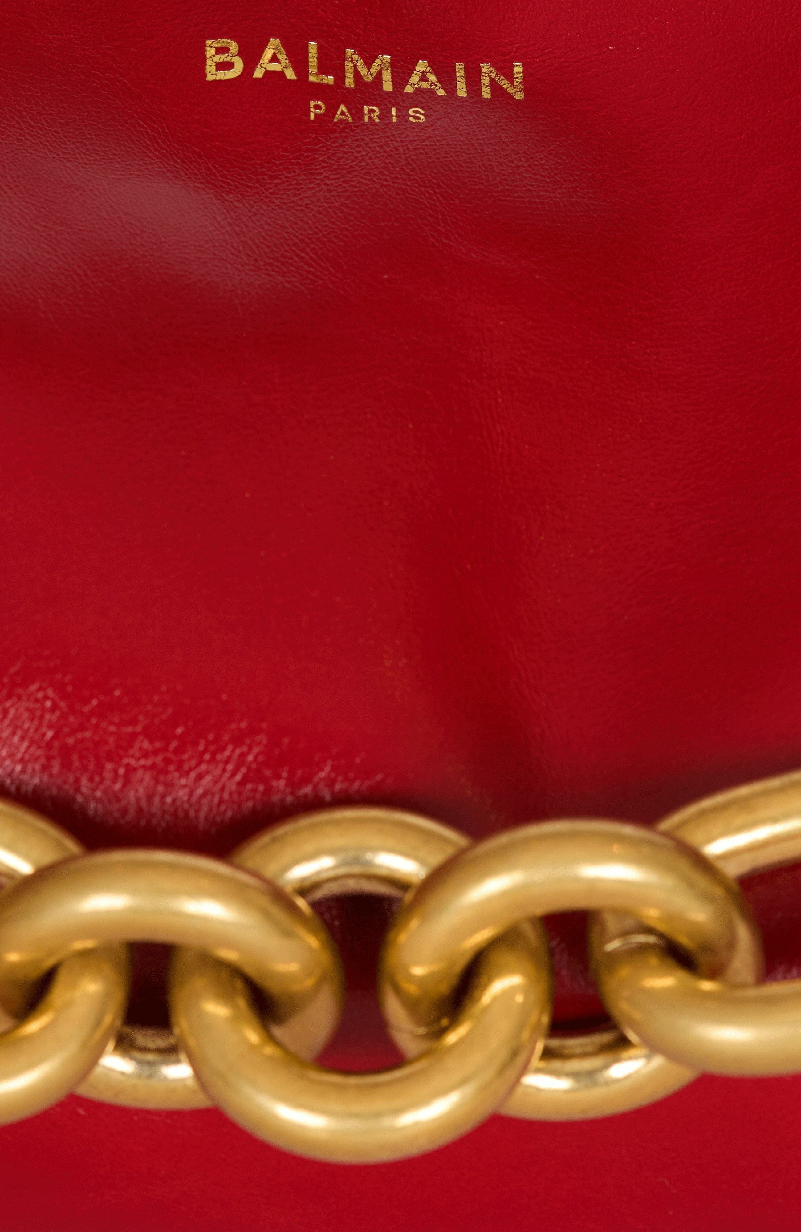 Balmain Sync Medium bag in calfskin leather in Red at Nordstrom - 7