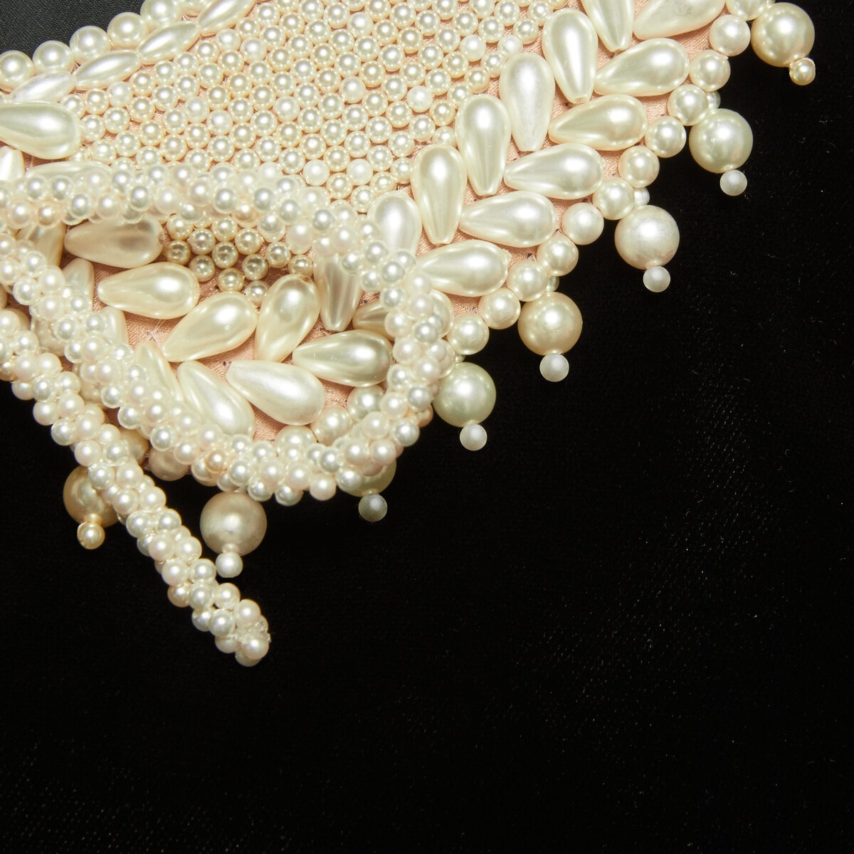 Silk viscose jumpsuit with resin pearls - 4