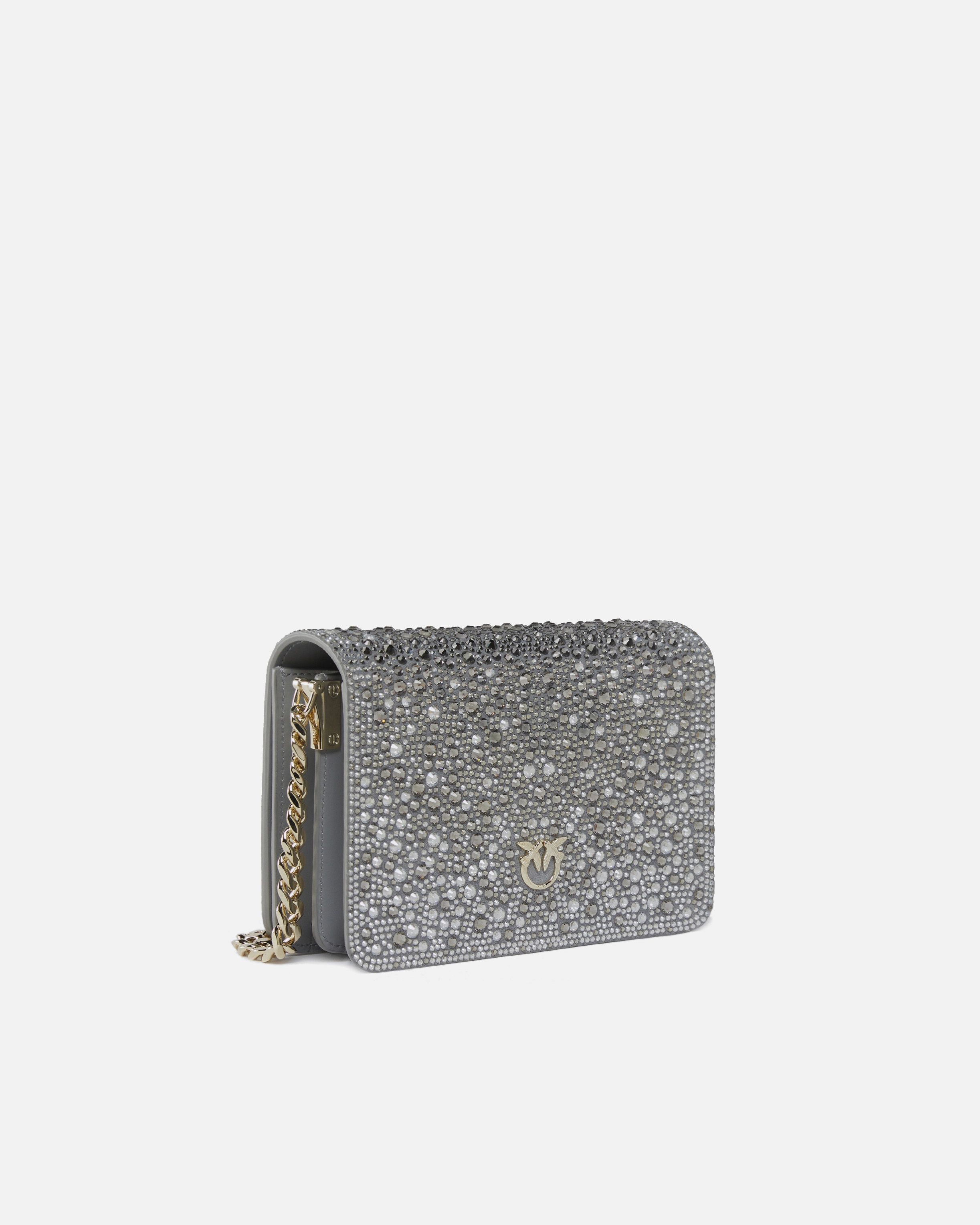 PINKO GALLERIA FULL-RHINESTONE MINI LOVE BAG CLICK - 2