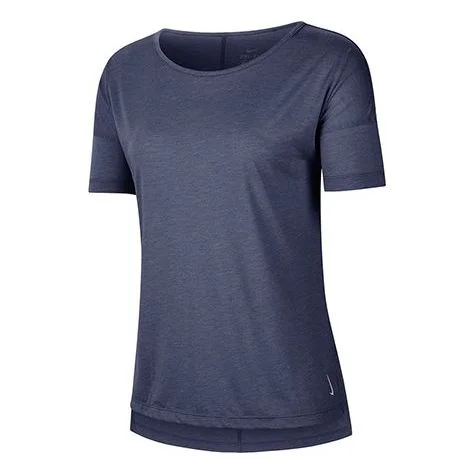 (WMNS) Nike YOGA Gym Short Sleeve Blue CJ9327-491 - 1