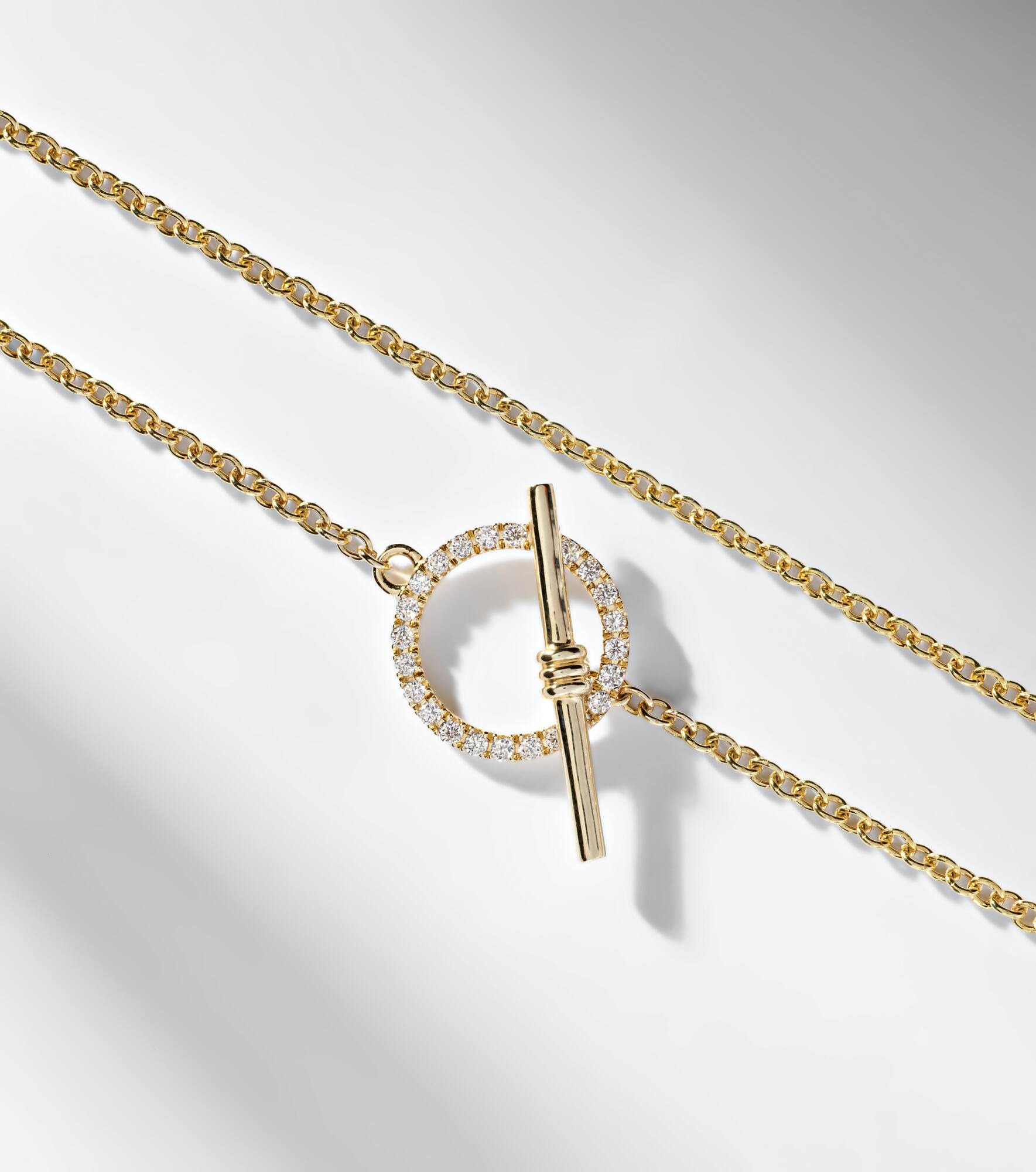 10kt gold bracelet with diamonds - 4