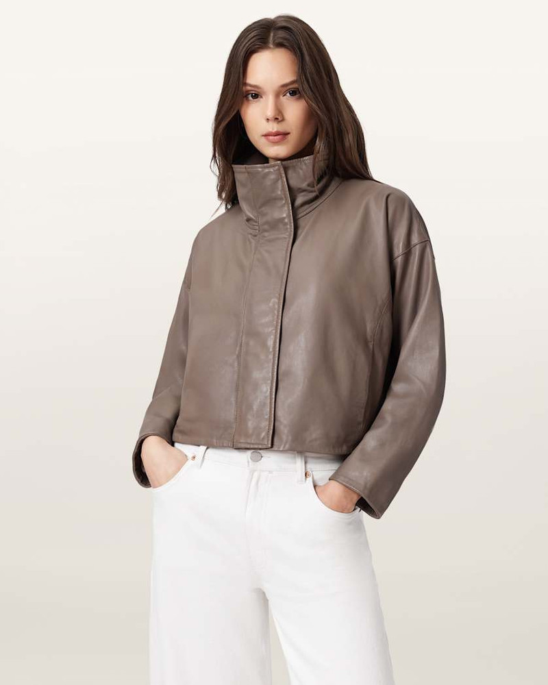 RYDER FUNNEL NECK LEATHER JACKET 1