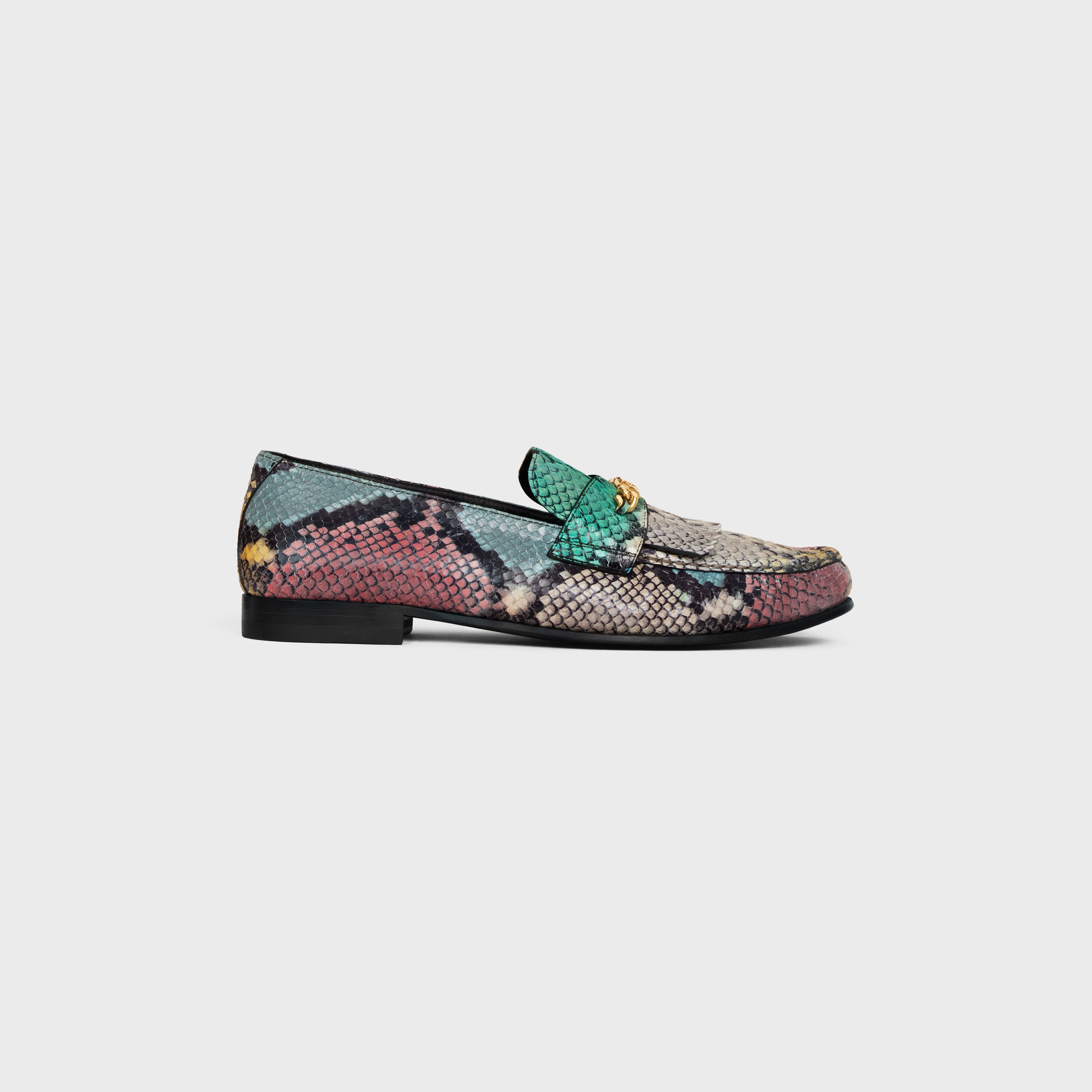 ローファー・オックスフォード CELINE LUCO TRIOMPHE CHAIN LOAFER IN CALFSKIN CELINE LUCO TRIOMPHE CHAIN LOAFER IN CALFSKIN - BLACK | CELINE