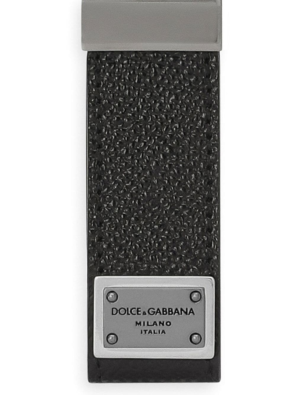 logo-plaque leather keyring - 2