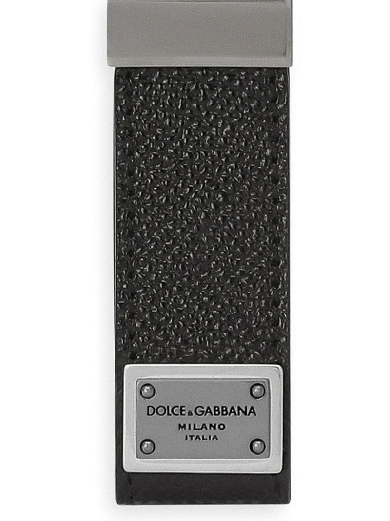 Dolce & Gabbana logo-tag leather keyring outlook