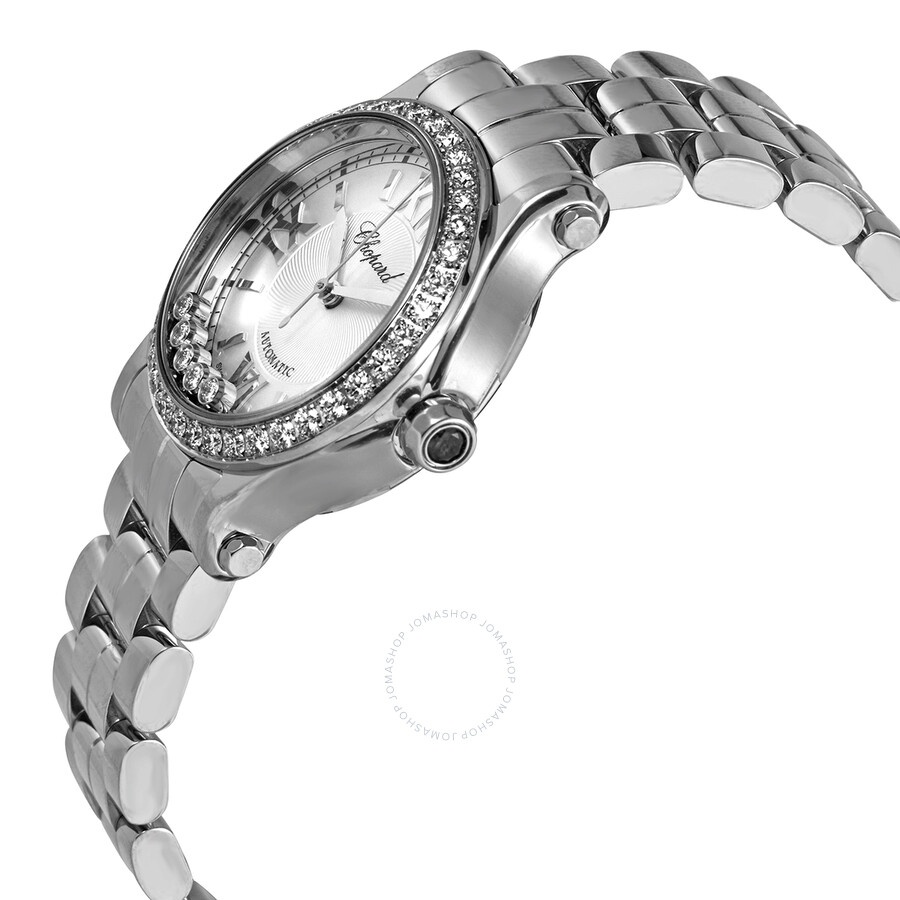 Chopard Happy Sport Automatic Diamond Silver Dial Ladies Watch 278573-3014 - 2