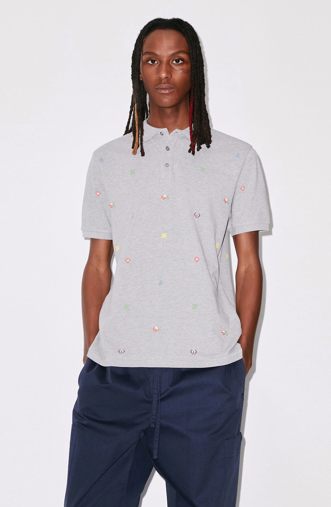 'KENZO Pixels' slim-fit polo shirt - 4