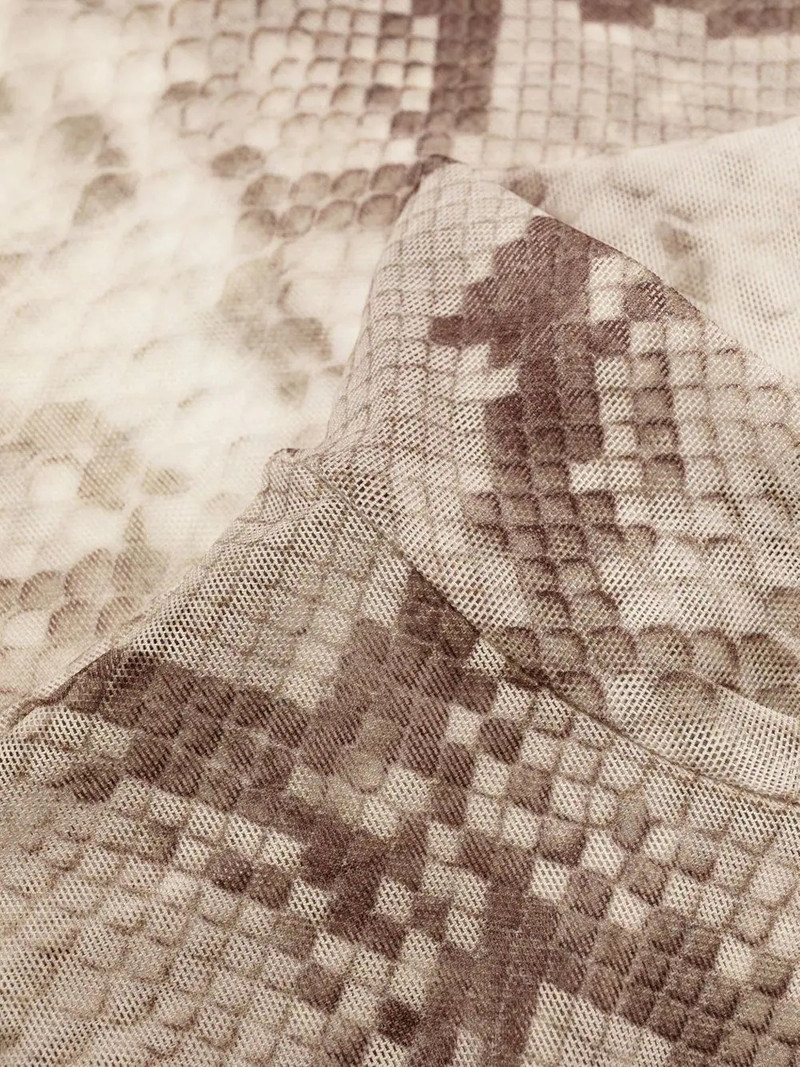snakeskin-print mock neck dress 5