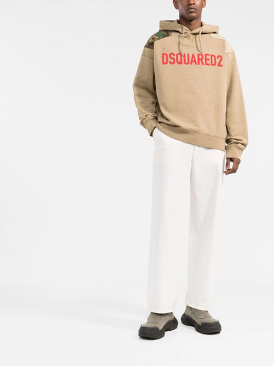 DSQUARED2 logo-print hoodie outlook