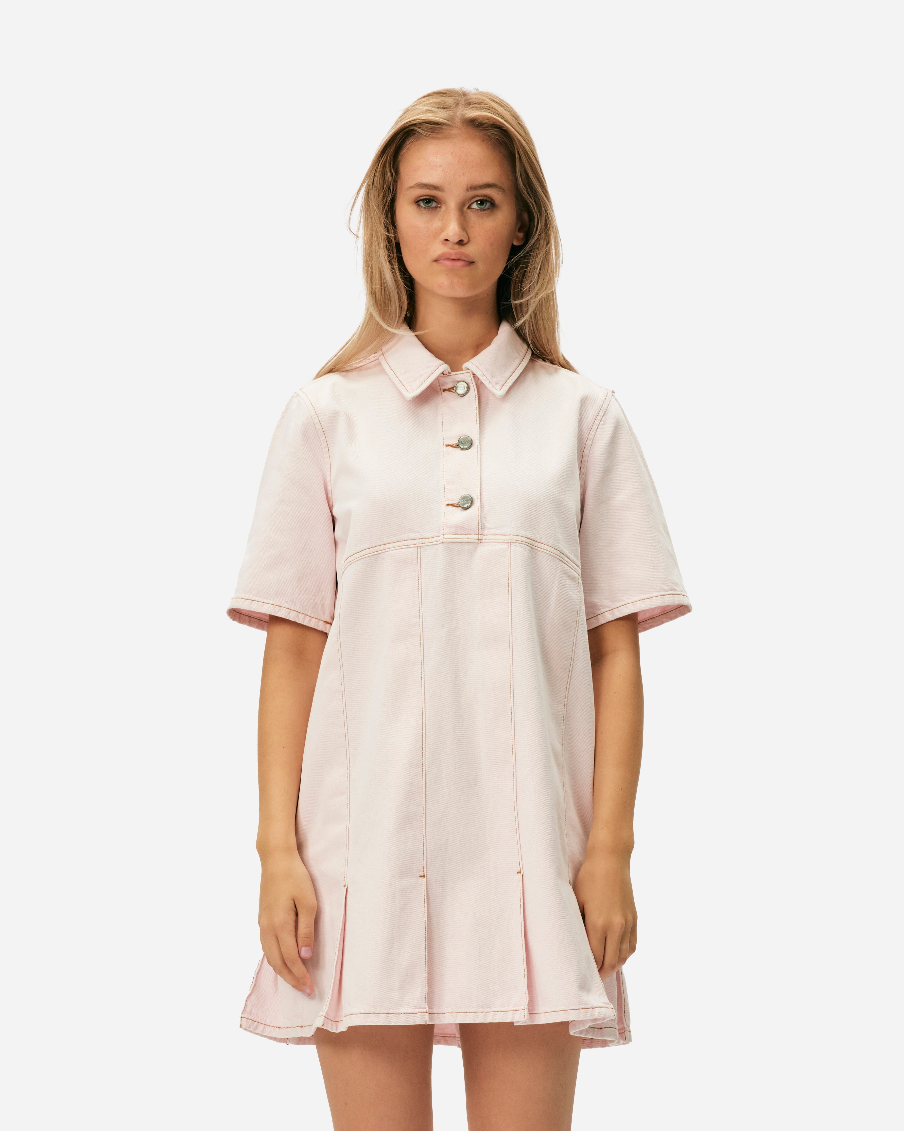 Overdyed Denim Mini Dress - 3
