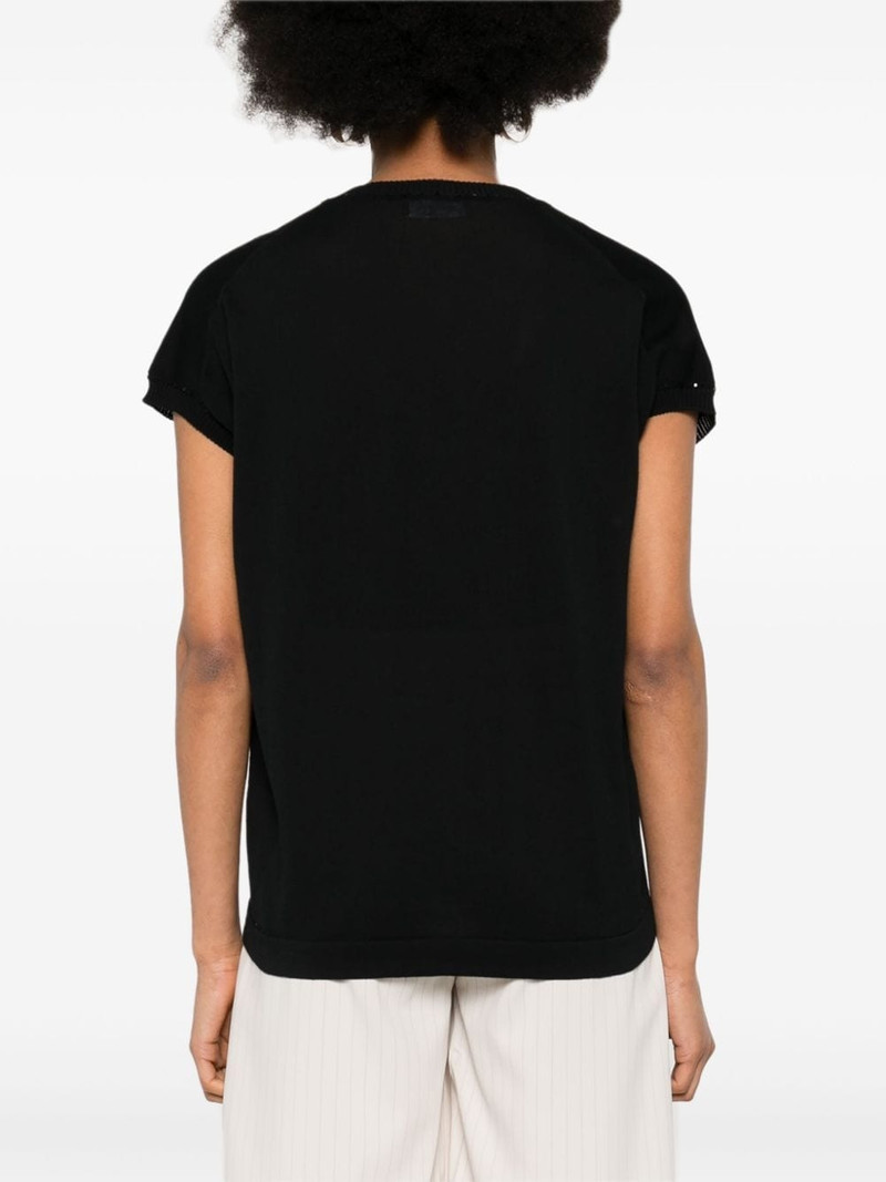 sequin-detailing knitted top 4