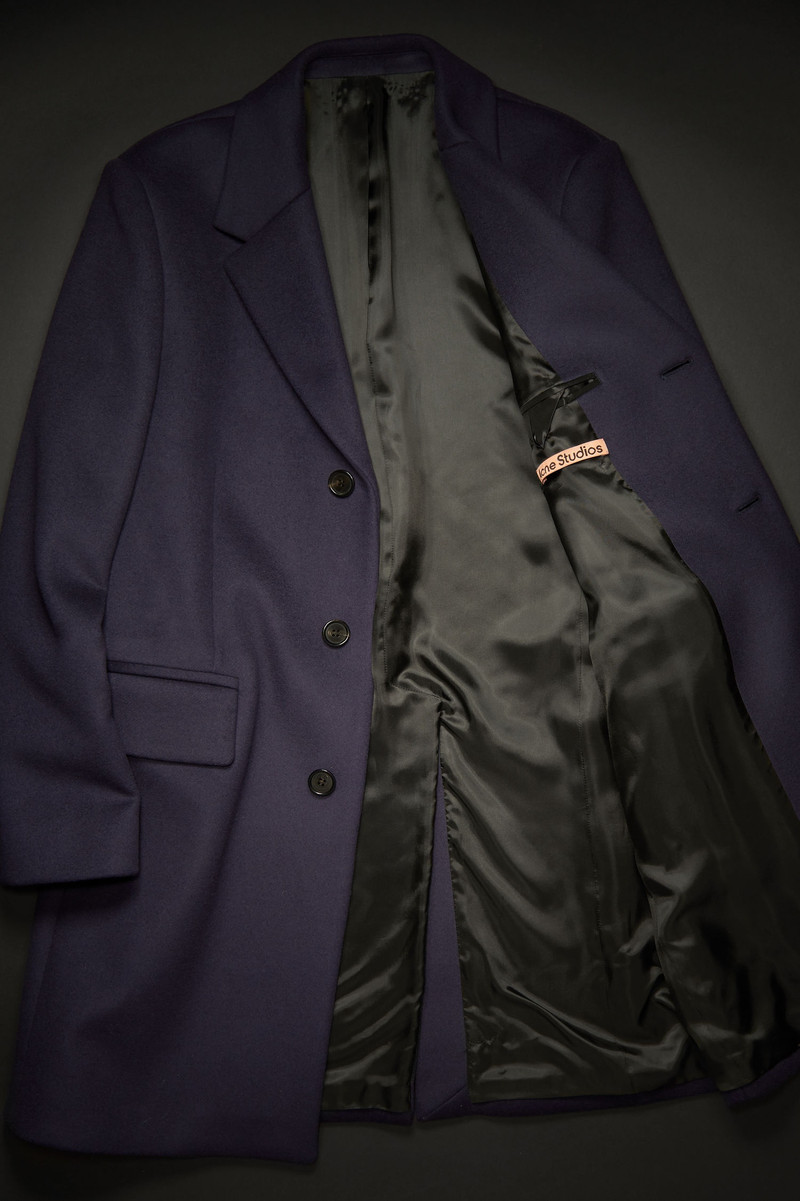 Wool-blend coat navy blue 6