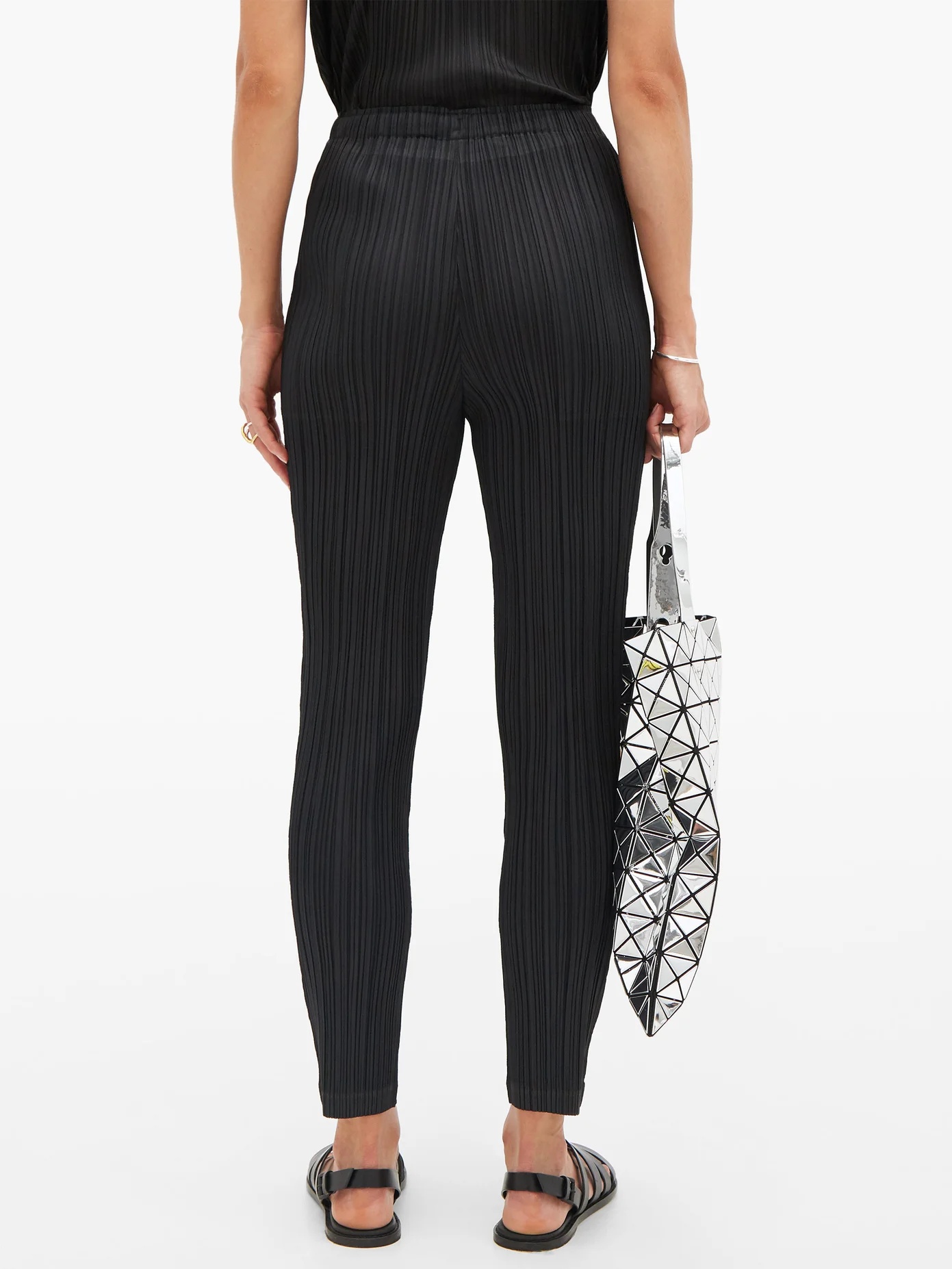 High-rise technical-pleated tapered trousers - 5