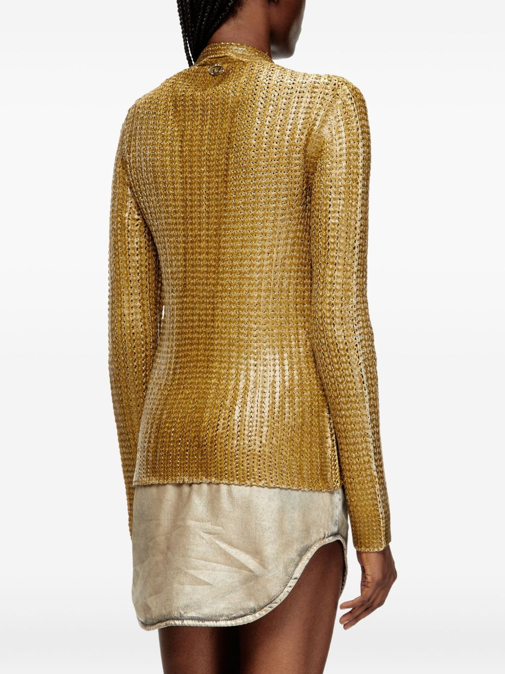 ribbed-knit cardigan - 4