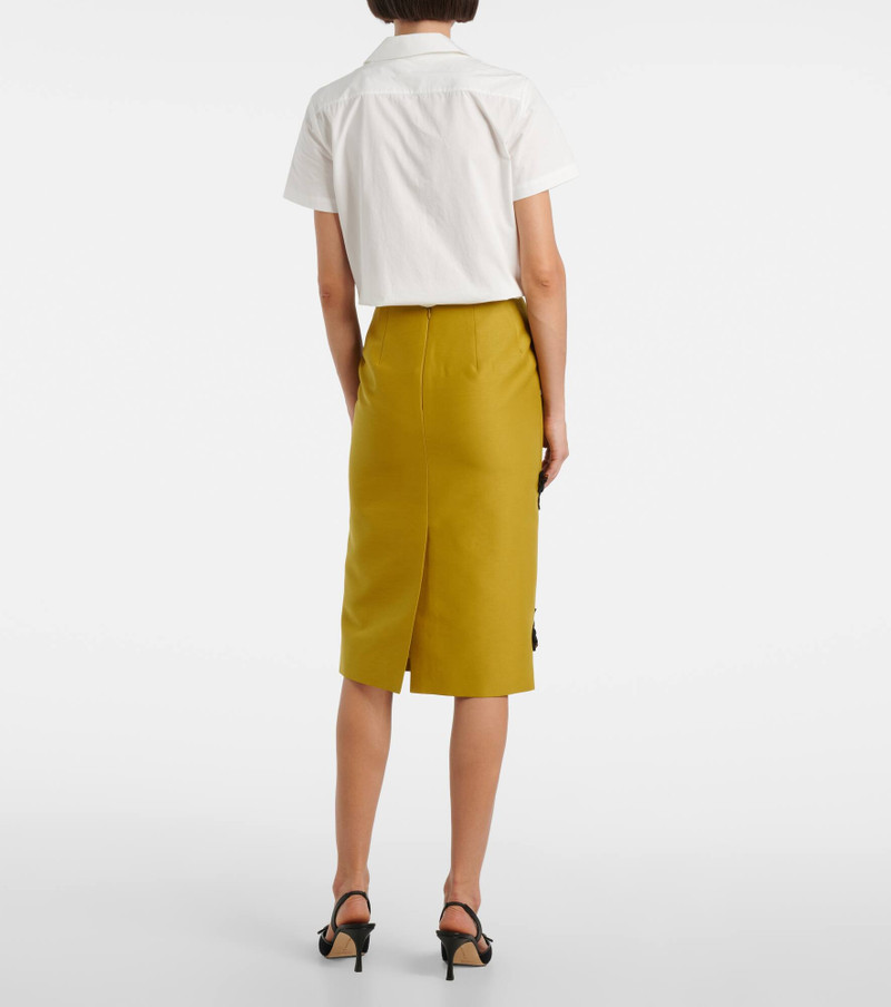 Floral-appliqué pencil skirt 3