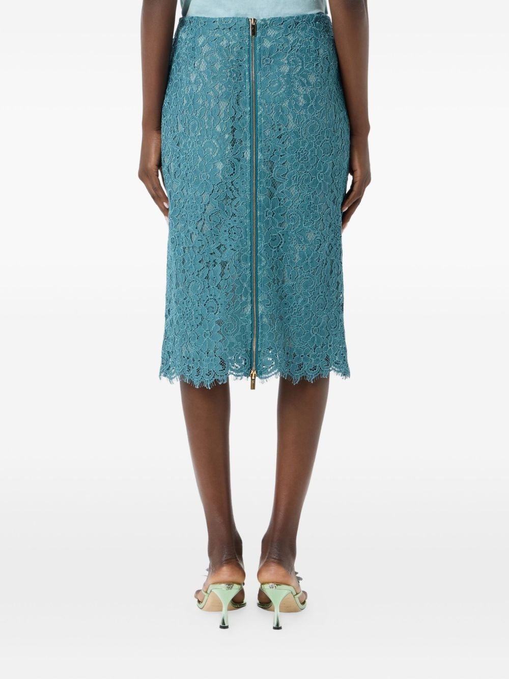 lace pencil skirt - 4