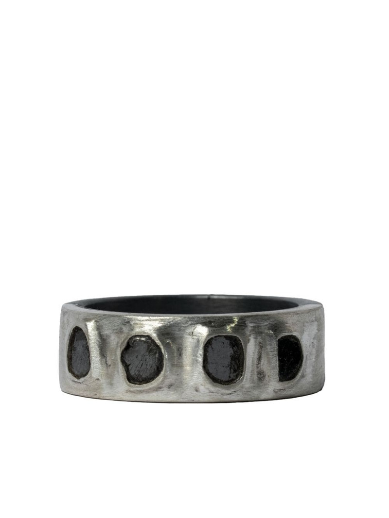 Parts of Four Sistema black diamond sterling-silver ring outlook