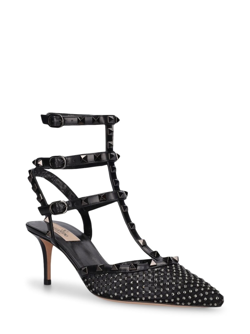 65mm Rockstud mesh heels - 2