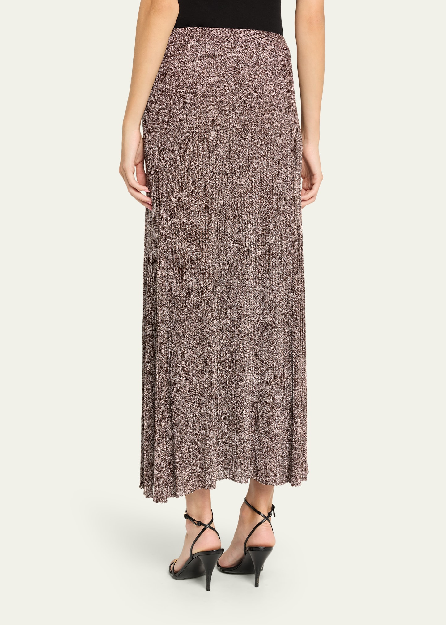 Renae Metallic Knit Maxi Skirt - 3