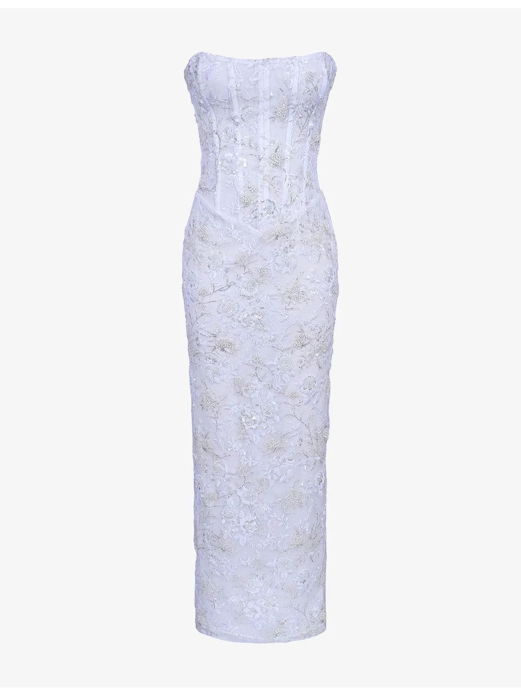 Anisa Hand Beaded Strapless Maxi Dress - 1