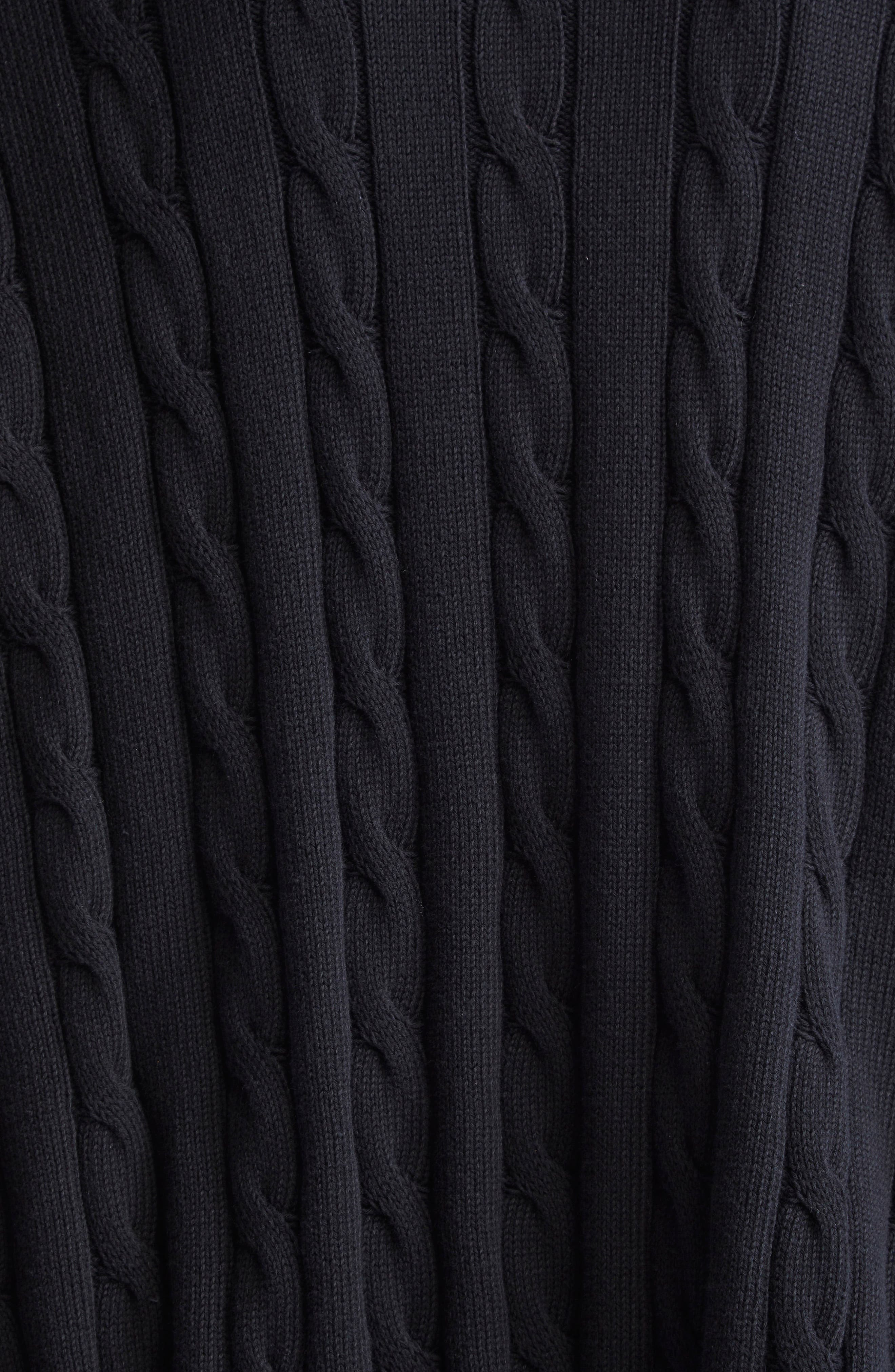 Balenciaga Cotton Cable Knit Sweater in 1000 Black at Nordstrom - 7