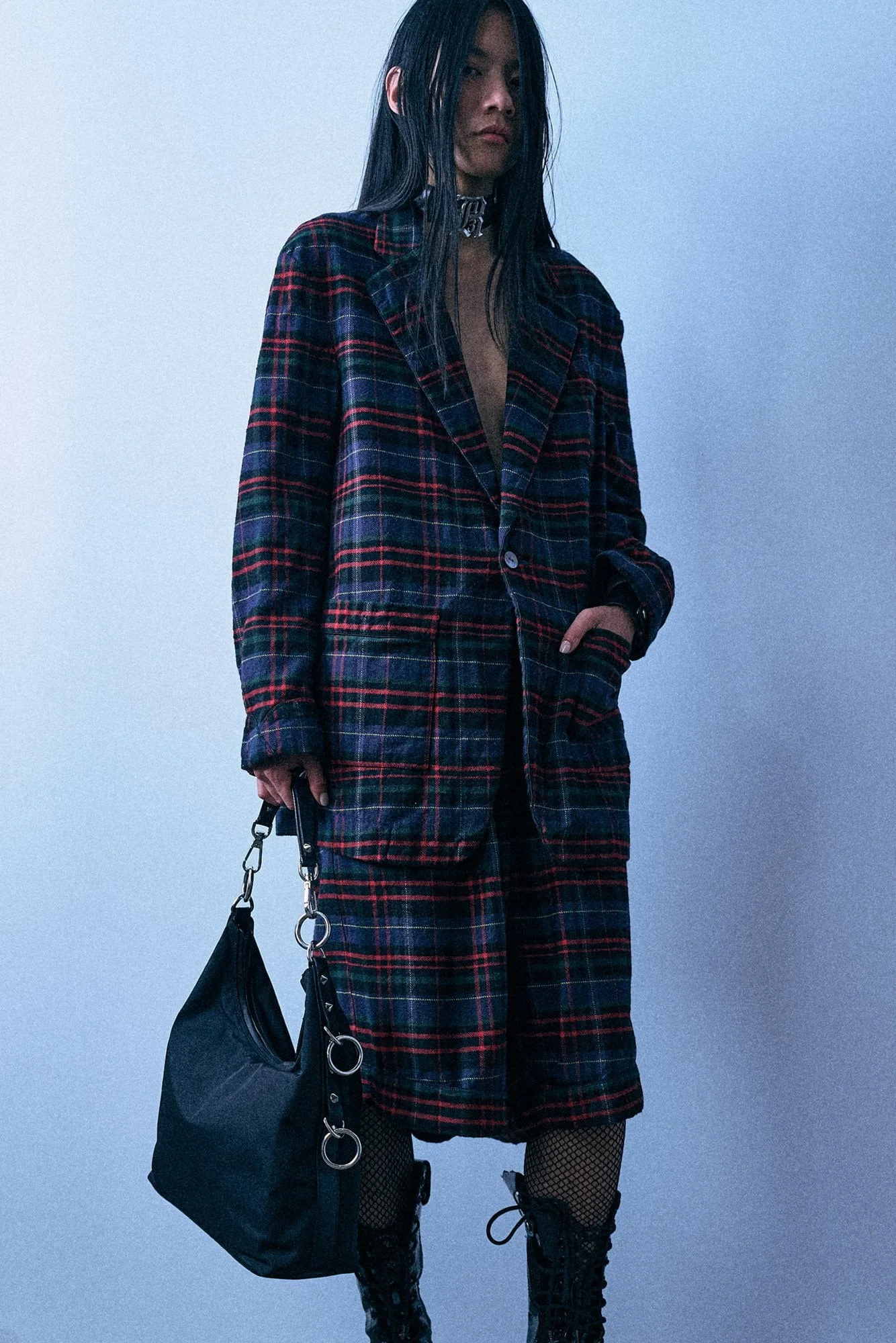 Ragged Blazer With Piping - 1