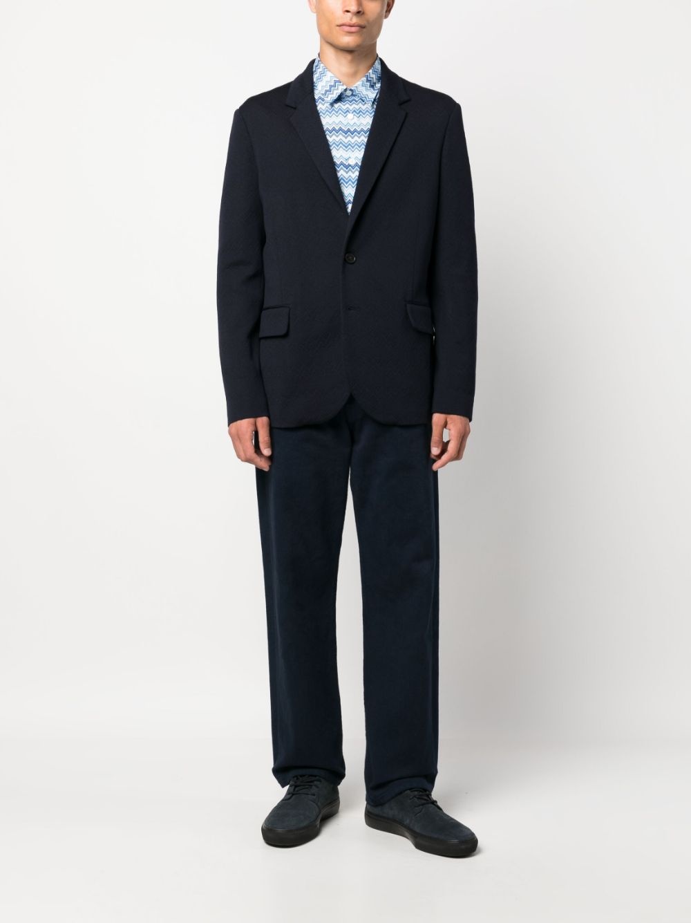 notched-lapel single-breasted blazer - 2