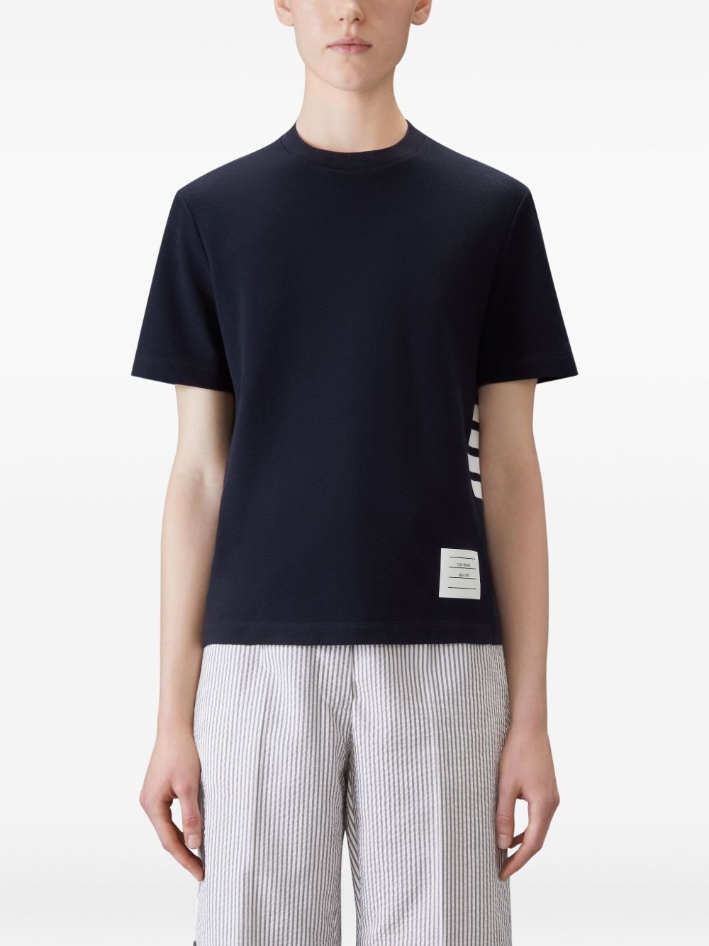 crew-neck stripe-detail T-shirt - 3